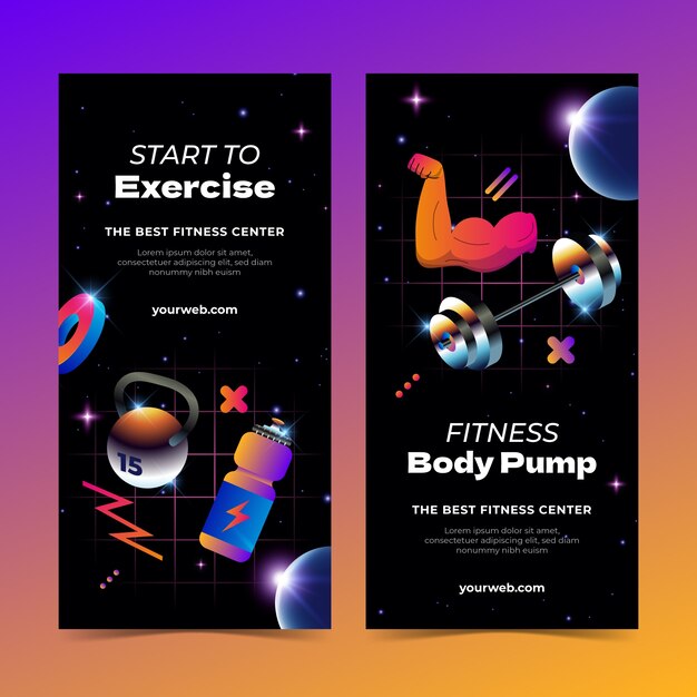 Gradient fitness center template