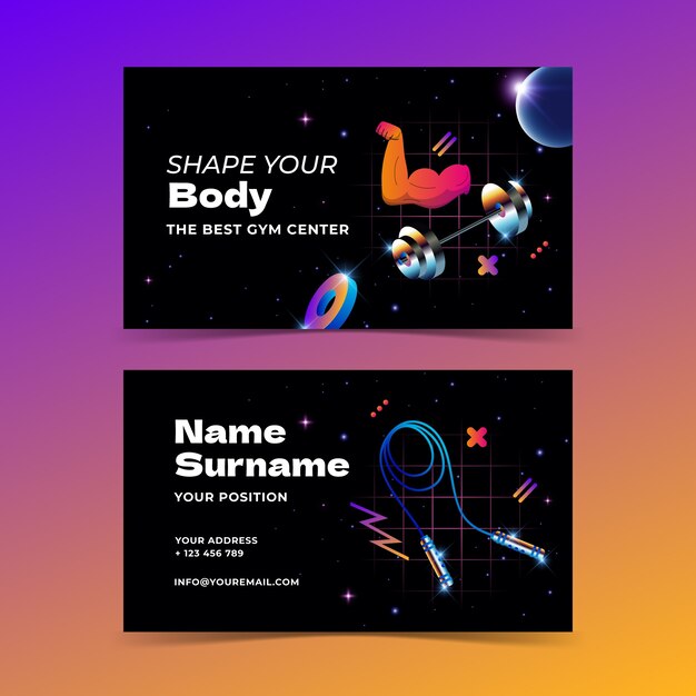 Gradient fitness center template