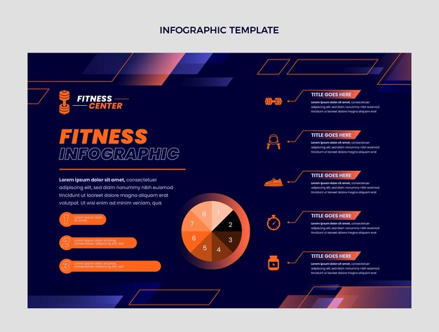 Gradient fitness infographic