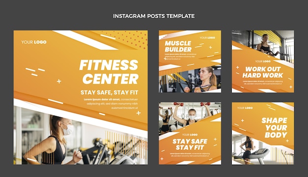 Gradient fitness instagram posts collection