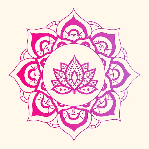 Free vector gradient floral mandala