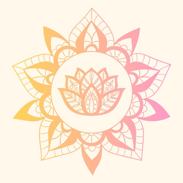 Free vector gradient floral mandala