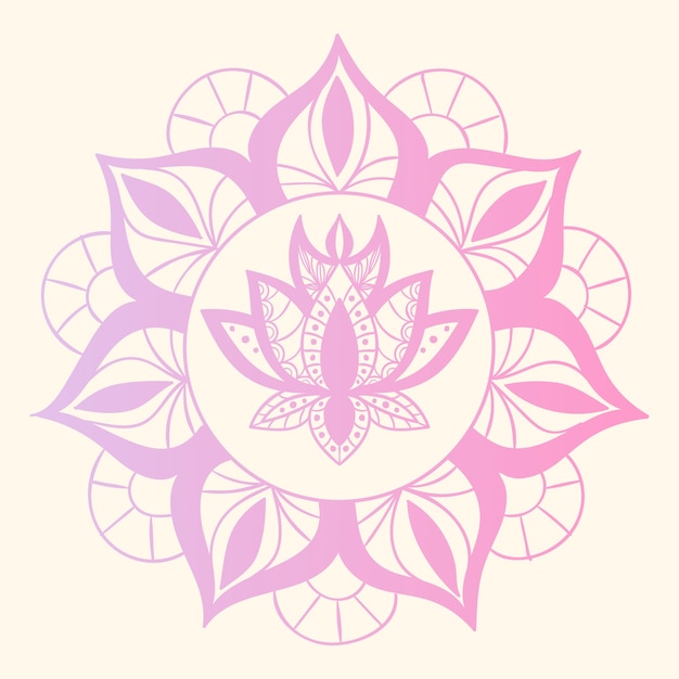 Free vector gradient floral mandala