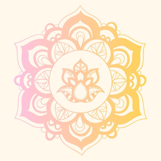 Gradient floral mandala