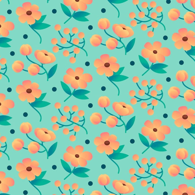 Gradient floral pattern in peach tones