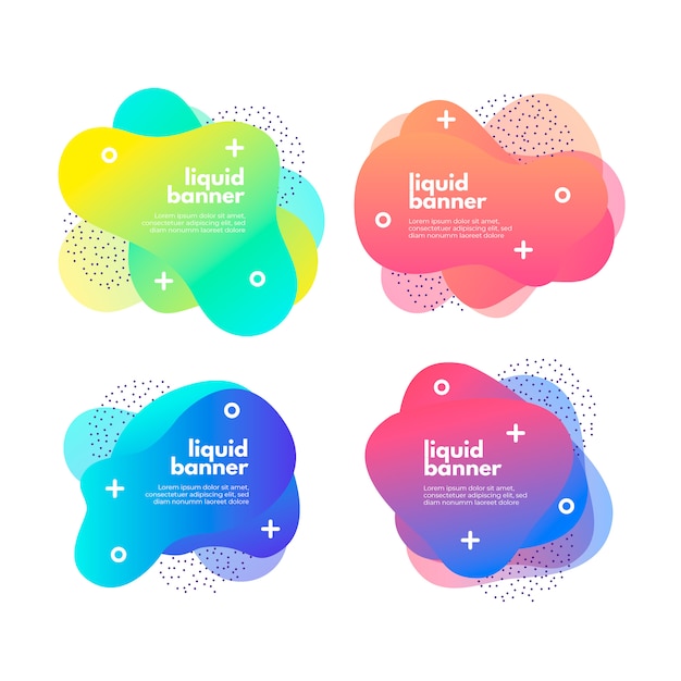 Gradient fluid banner collection