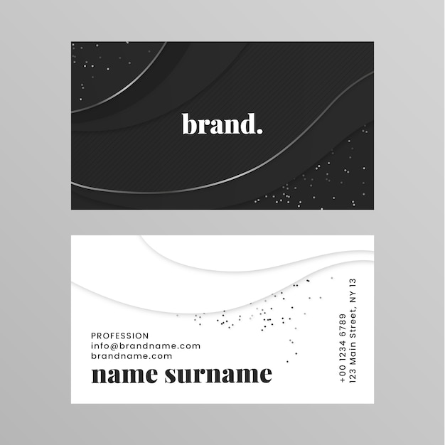 Free vector gradient fluid effect business card