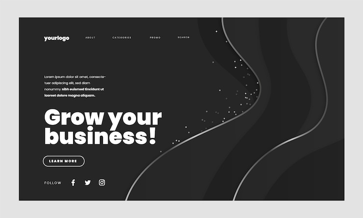 Free Vector gradient fluid effect landing page