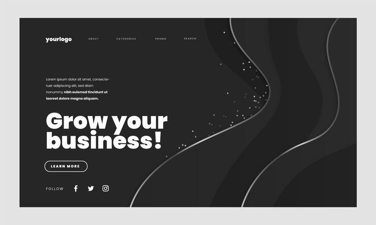 Free Vector gradient fluid effect landing page
