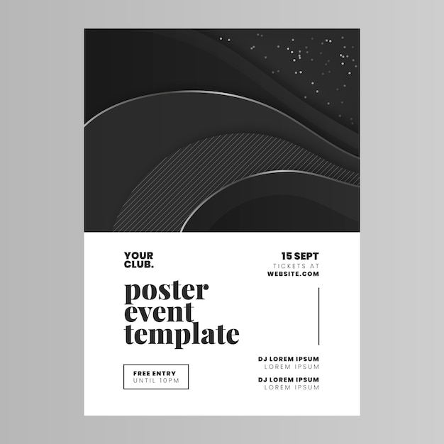 Free vector gradient fluid effect poster