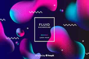 Free vector gradient fluid shapes background