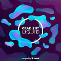 Free vector gradient fluid shapes background