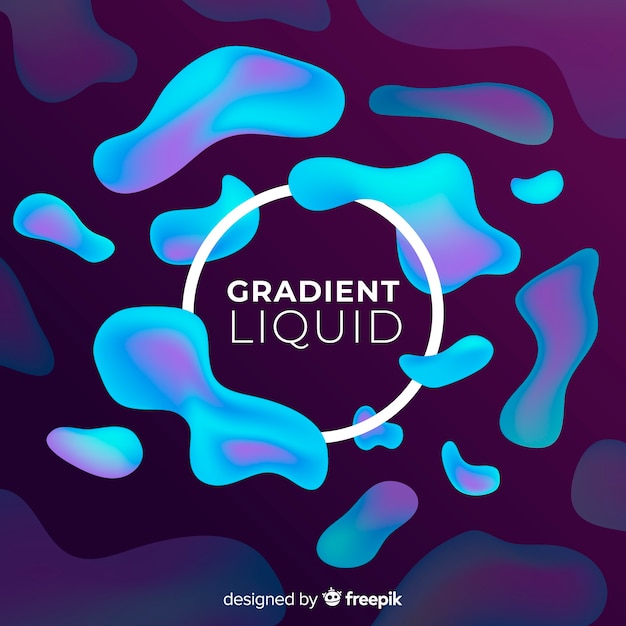 Gradient fluid shapes background