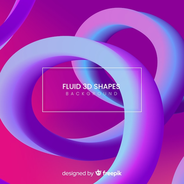 Gradient fluid shapes background