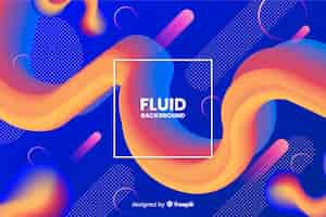 Free vector gradient fluid shapes background