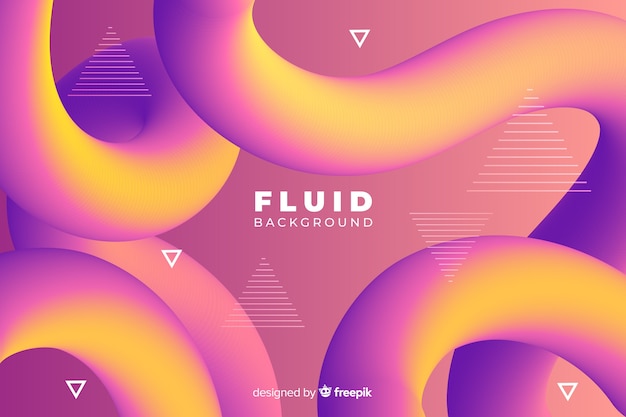 Free vector gradient fluid shapes background