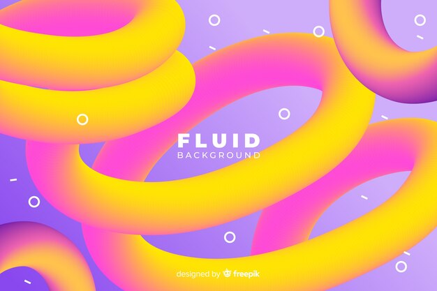 Gradient fluid shapes background