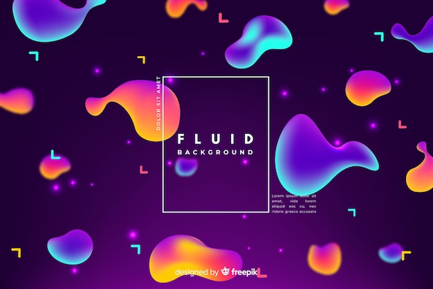 Free vector gradient fluid shapes background