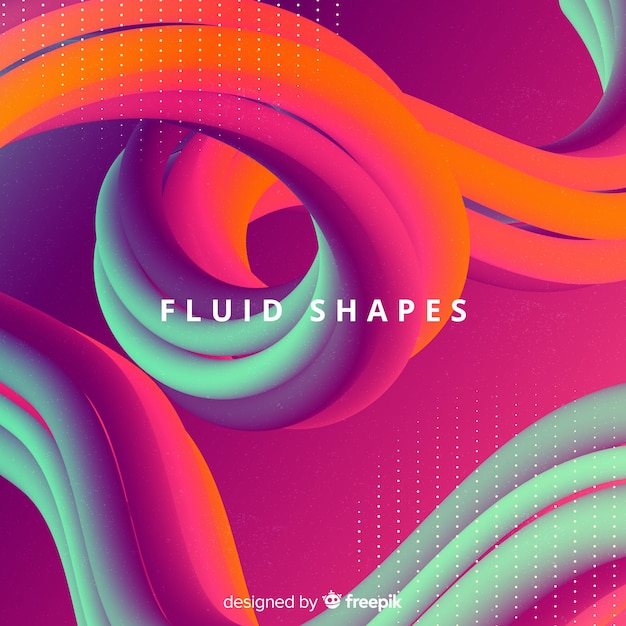 Free vector gradient fluid shapes background