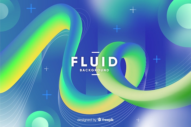 Gradient fluid shapes background