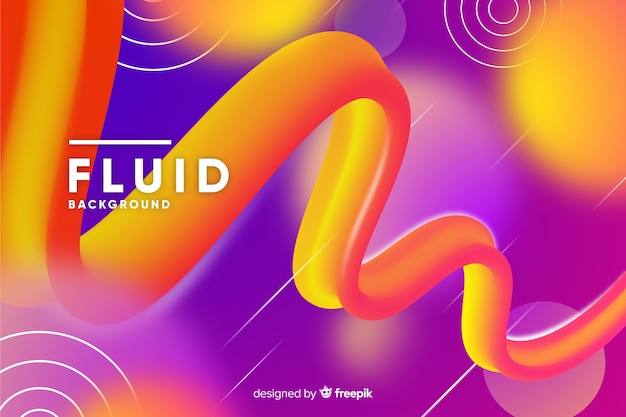 Gradient fluid shapes background