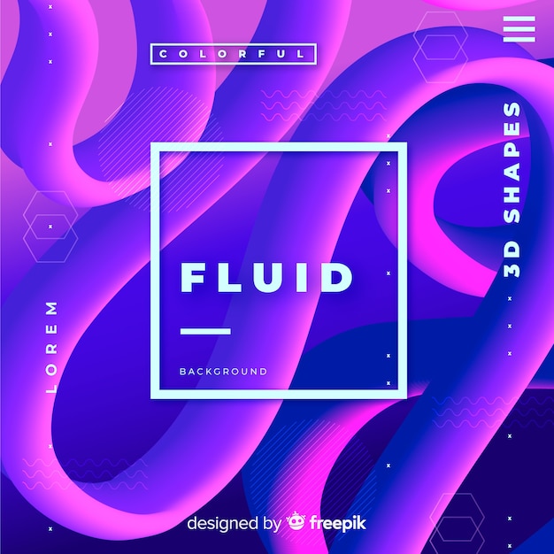Free vector gradient fluid shapes background