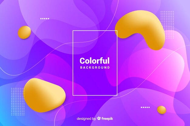 Gradient fluid shapes background