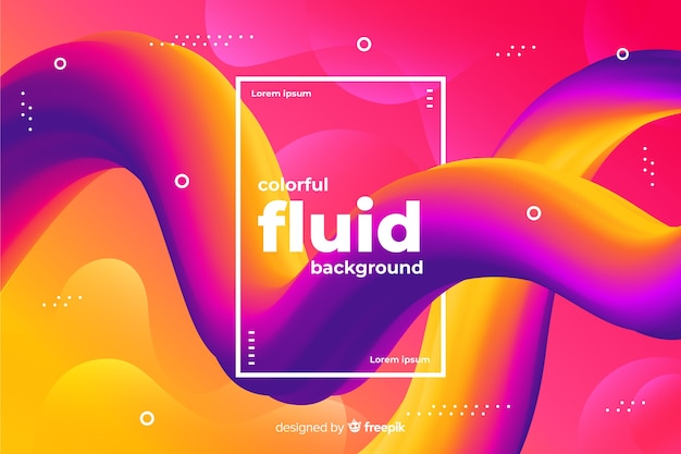 Gradient fluid shapes background