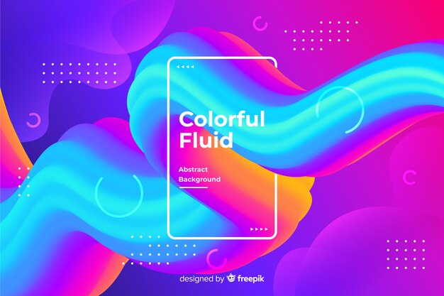 Gradient fluid shapes background