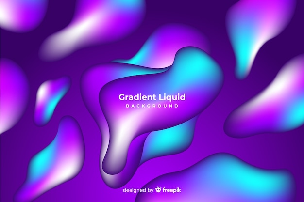 Gradient fluid shapes background