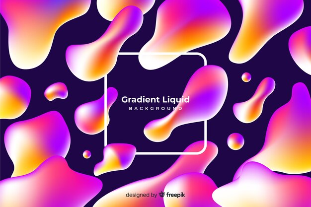 Gradient fluid shapes background