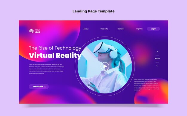 Gradient fluid technology landing page