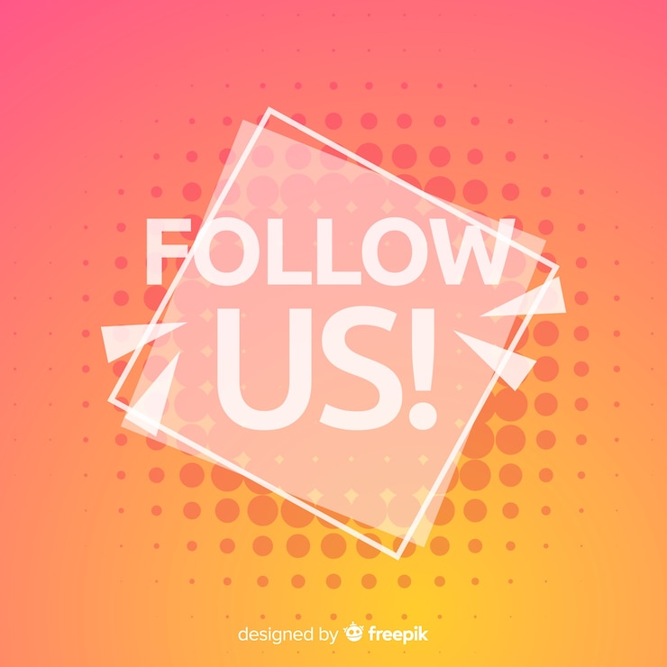 Free Vector gradient follow us background