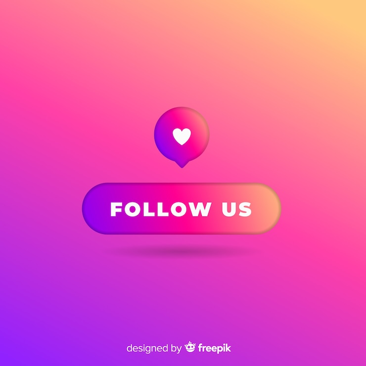 Free Vector gradient follow us background