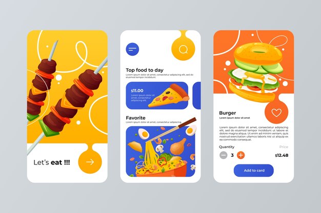 Gradient food businesses app template