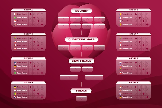 Gradient football championship schedule template