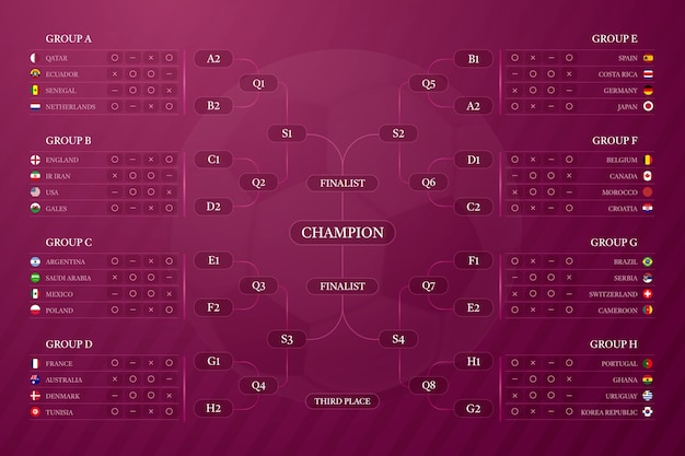 Free vector gradient football championship schedule template