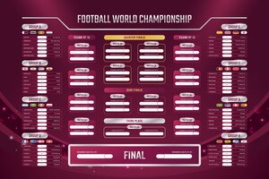 Gradient football championship schedule template