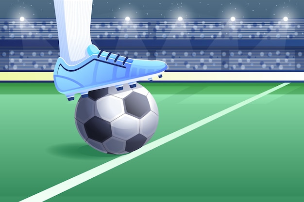 Бесплатное векторное изображение Градиент футбольного поля фон