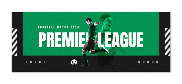 Free vector gradient football game facebook cover