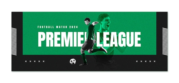 Free vector gradient football  game facebook cover