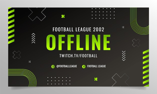 Gradient football game twitch background