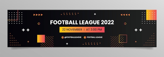 Free vector gradient football game twitch banner