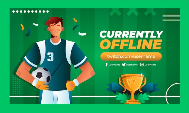 Gradient football twitch background