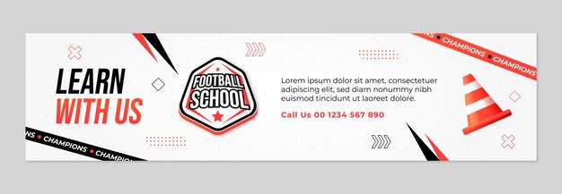 Gradient football twitch banner template