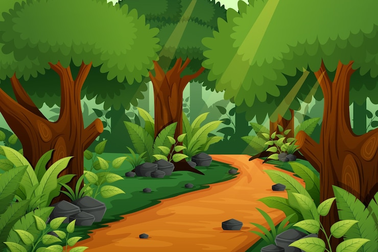Free Vector gradient forest landscape