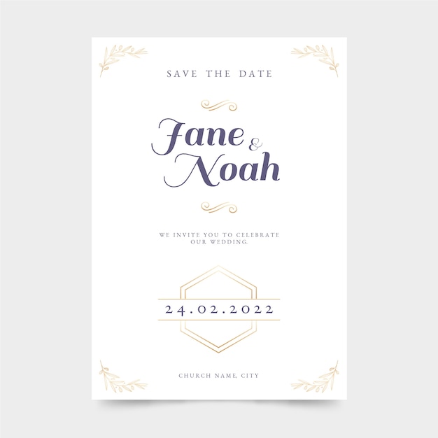 Gradient formal wedding invitations