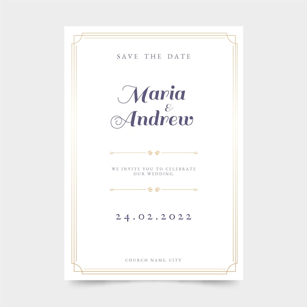 Gradient formal wedding invitations