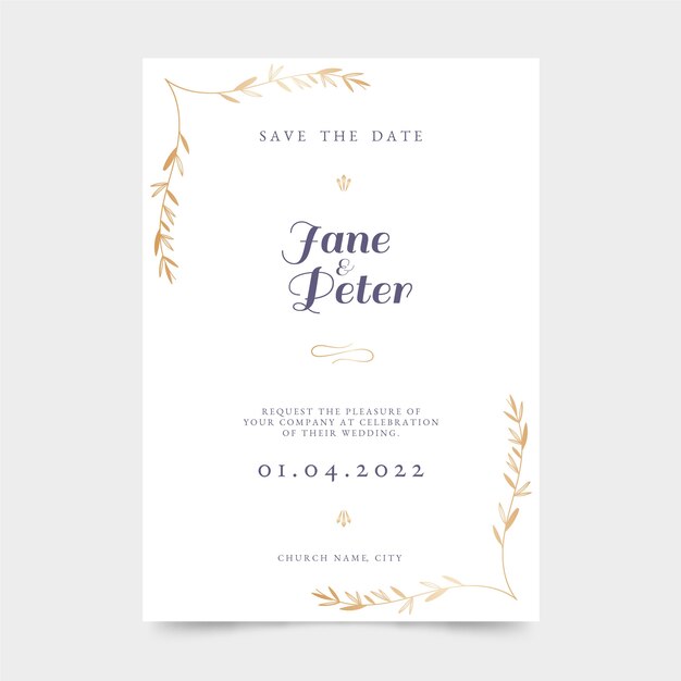 Gradient formal wedding invitations