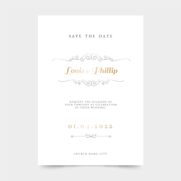 Gradient formal wedding invitations